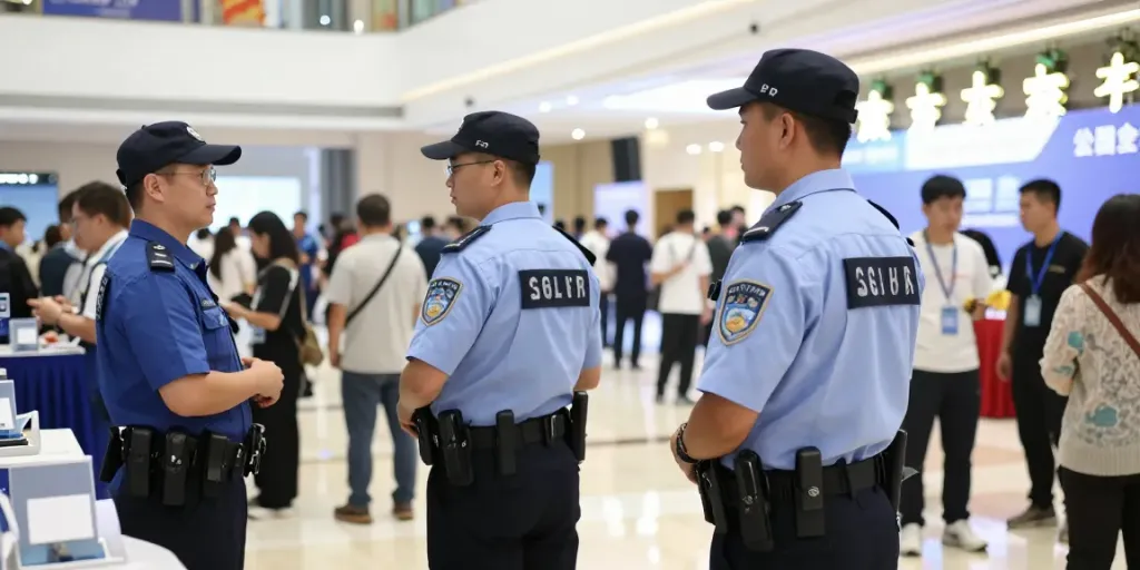 Security Guards providing professional service at a corporate event, ensuring safety.
