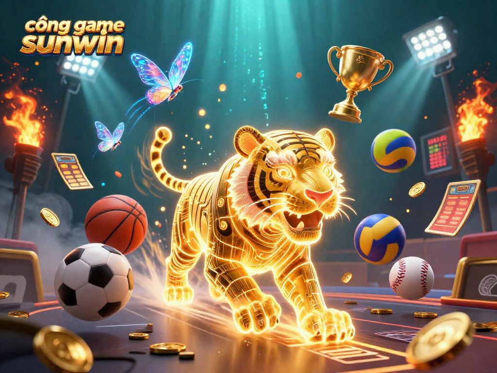 Experience the thrill of cổng game sunwin with vibrant 3D illustrations of casino gaming.