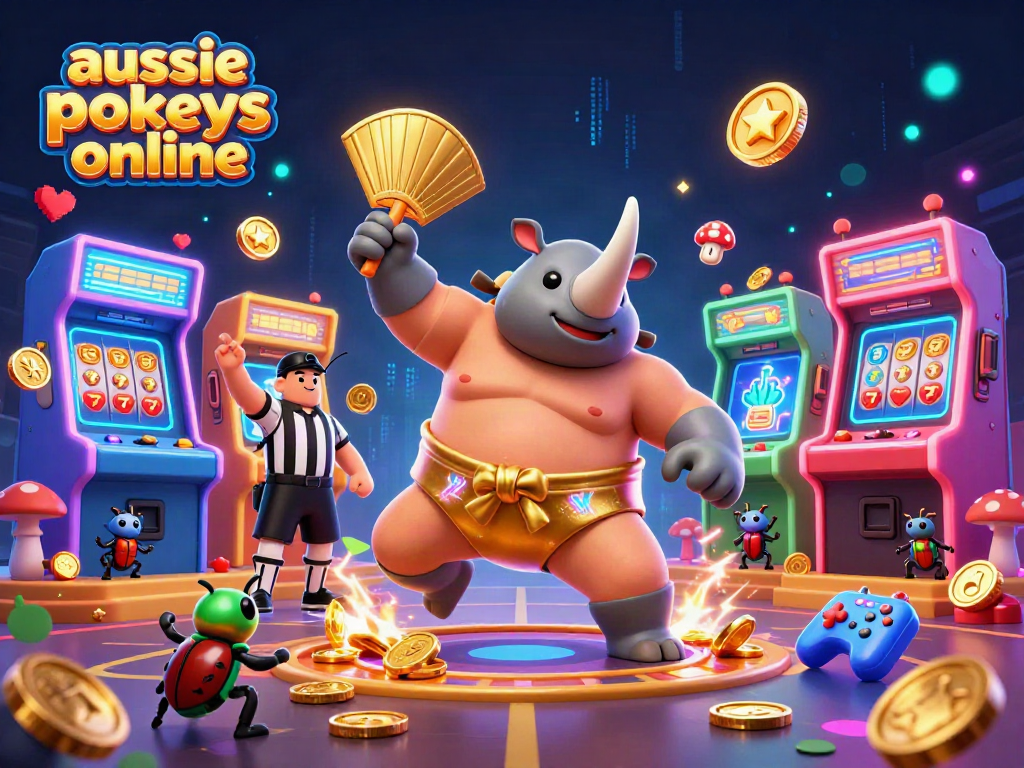 Experience the thrill of aussie pokies online with vibrant characters and casino elements in dynamic gameplay.