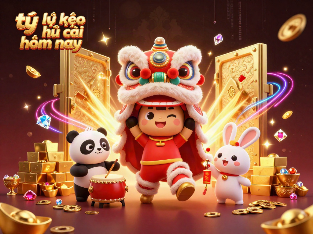 Engage with tỷ lệ kèo nhà cái hôm nay through this vibrant 3D scene showcasing casino-themed festivities and excitement.