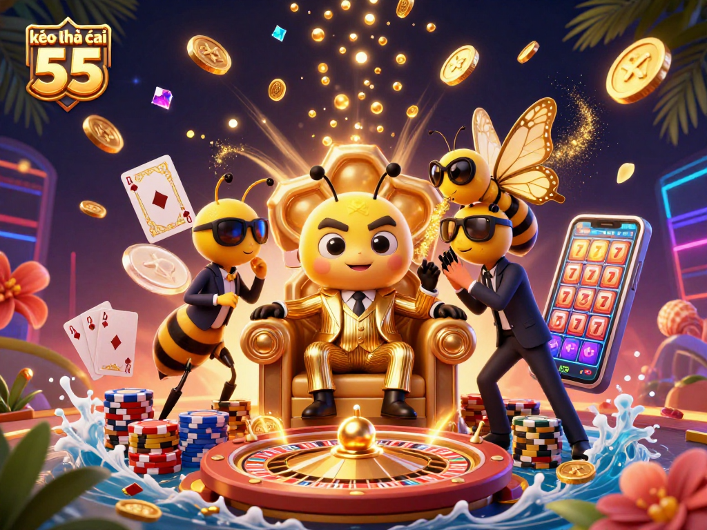Engage with kèo nhà cái 55 as the bumblebee mob boss oversees dynamic casino action in style.