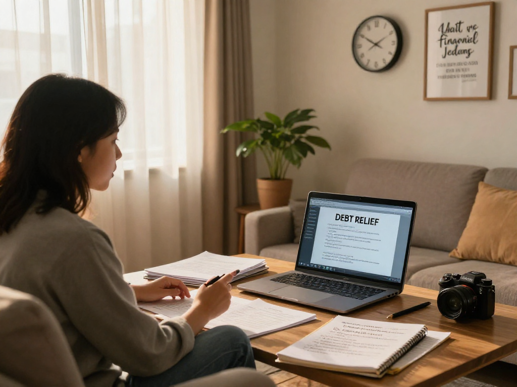 Consultation at home showing how https://credit-consolidation.ca/ helps with debt relief solutions.